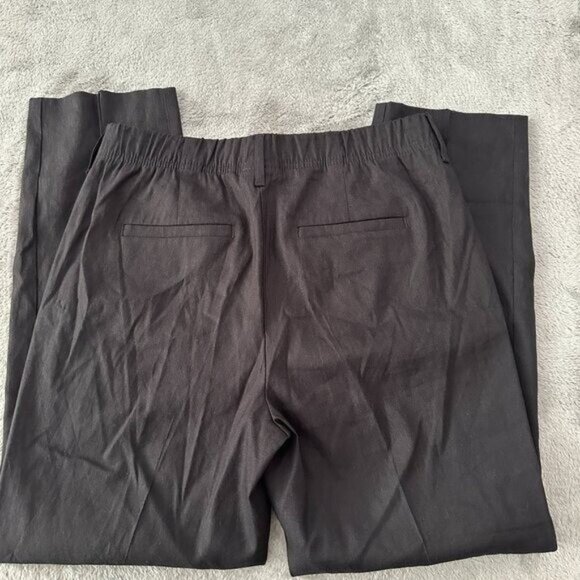 NWT J. Jill Black Linen Stretch Pull On Crop Pants Women's XS - Picture 7 of 7